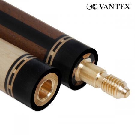 Бильярдный кий для русского бильярда Vantex Лайт (сапели, черный граб, граб), двухсоставной